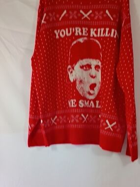 The Sandlot Ugly Christmas Sweater You're Killing Me Smalls Red & White Sz XXL